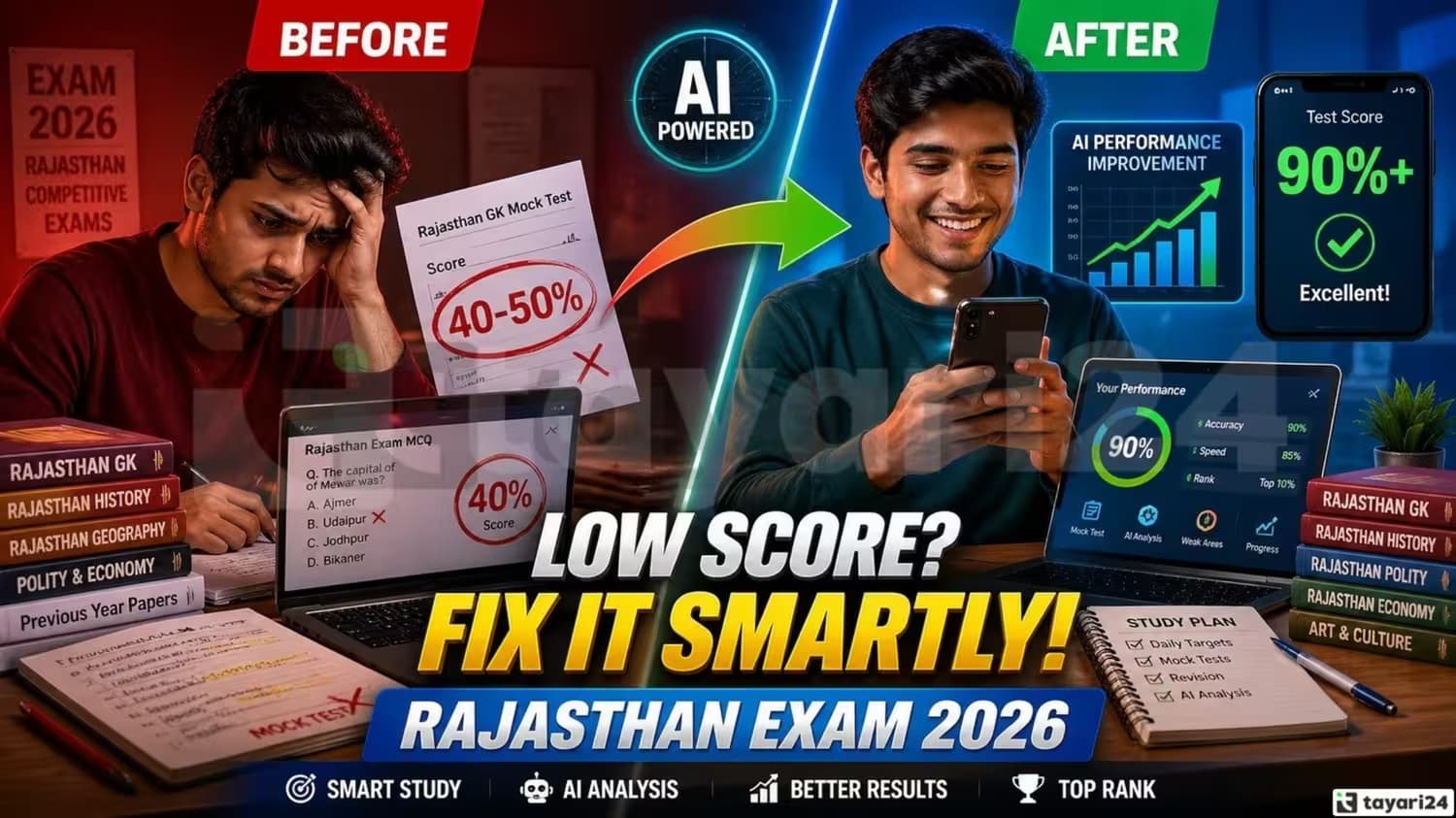 Rajasthan Exam Preparation 2026: Low Scores? Try Tayari24 Smart Practice